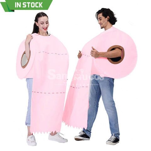 【In Stock】Carnival Cosplay Couple New Spoof Toilet Paper Roll Top Printed Stage Performance