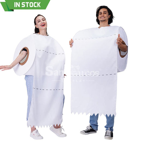 【In Stock】Carnival Cosplay Couple New Spoof Toilet Paper Roll Top Printed Stage Performance