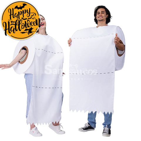 【In Stock】Carnival Cosplay Couple New Spoof Toilet Paper Roll Top Printed Stage Performance