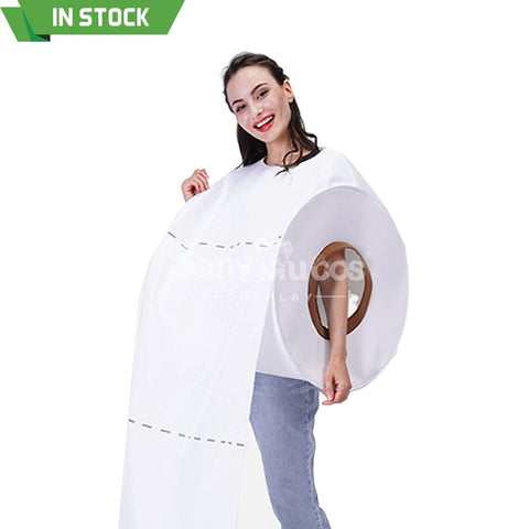 【In Stock】Carnival Cosplay Couple New Spoof Toilet Paper Roll Top Printed Stage Performance