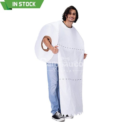 【In Stock】Carnival Cosplay Couple New Spoof Toilet Paper Roll Top Printed Stage Performance