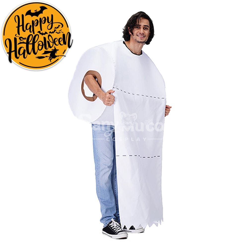 【In Stock】Carnival Cosplay Couple New Spoof Toilet Paper Roll Top Printed Stage Performance