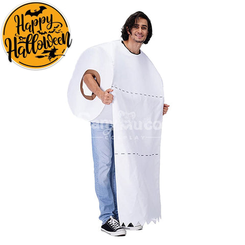 【In Stock】Carnival Cosplay Couple New Spoof Toilet Paper Roll Top Printed Stage Performance