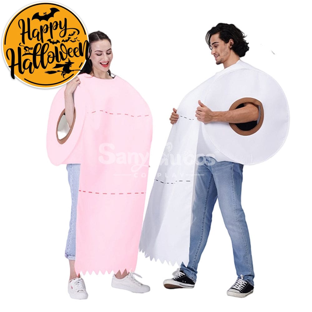 【In Stock】Carnival Cosplay Couple New Spoof Toilet Paper Roll Top Printed Stage Performance