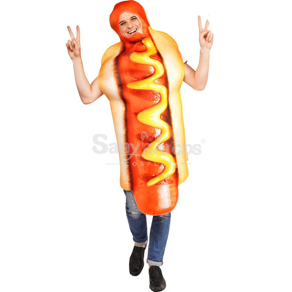 【In Stock】Carnival Cosplay Funny Adult Hot Dog Onesie Stage Performance Party Costume Costumes