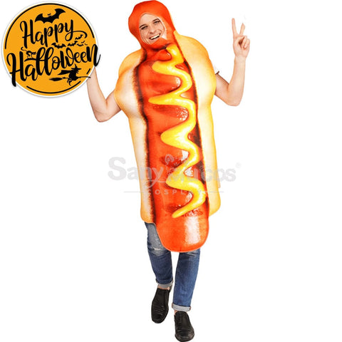 【In Stock】Carnival Cosplay Funny Adult Hot Dog Onesie Stage Performance Party Costume Costumes