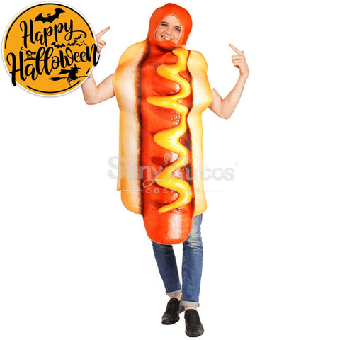 【In Stock】Carnival Cosplay Funny Adult Hot Dog Onesie Stage Performance Party Costume Costumes