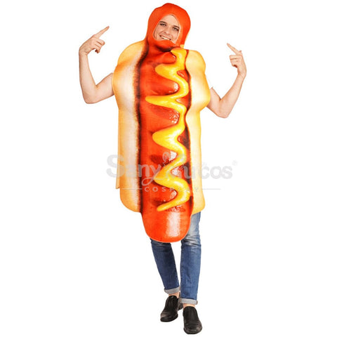 【In Stock】Carnival Cosplay Funny Adult Hot Dog Onesie Stage Performance Party Costume Costumes