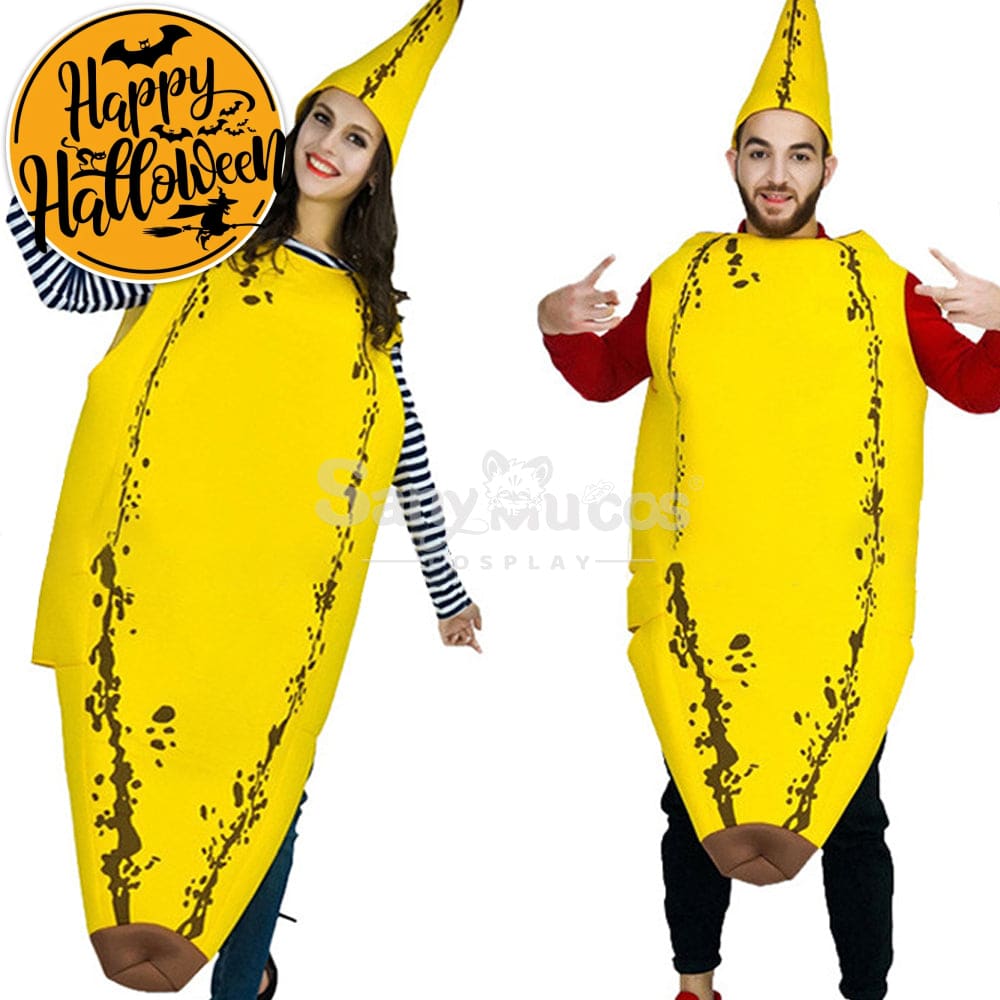 【In Stock】Carnival Cosplay Funny Banana Parent-Child Stage Performance Party Costume Aldult Costumes