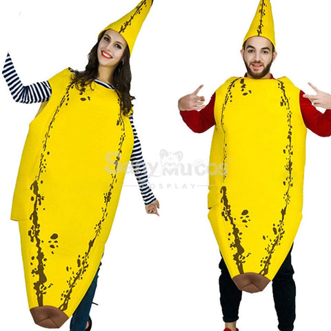 【In Stock】Carnival Cosplay Funny Banana Parent-Child Stage Performance Party Costume Aldult Costumes