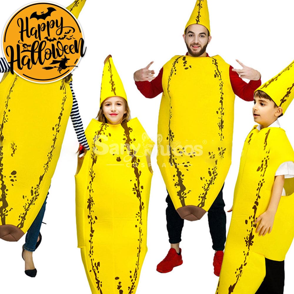 【In Stock】Carnival Cosplay Funny Banana Parent-Child Stage Performance Party Costume Costumes