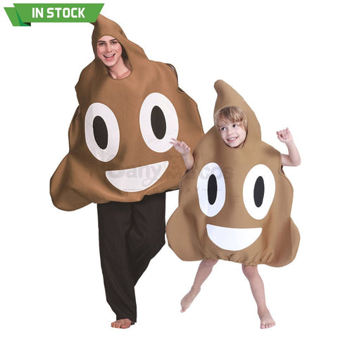 【In Stock】Carnival Cosplay Parent-Child Sponge Emoji-Pile Of Poo Jumpsuit Stage Performance