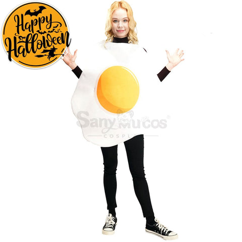【In Stock】Carnival Cosplay Poached Egg Bacon Adult Men And Women Couples Funny Food Stage