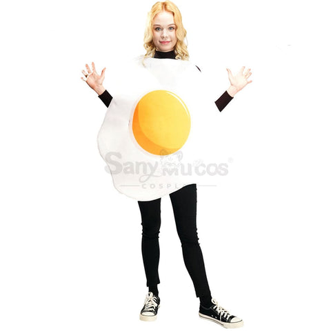 【In Stock】Carnival Cosplay Poached Egg Bacon Adult Men And Women Couples Funny Food Stage