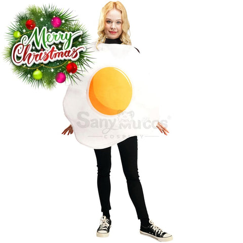 【In Stock】Carnival Cosplay Poached Egg Bacon Adult Men And Women Couples Funny Food Stage