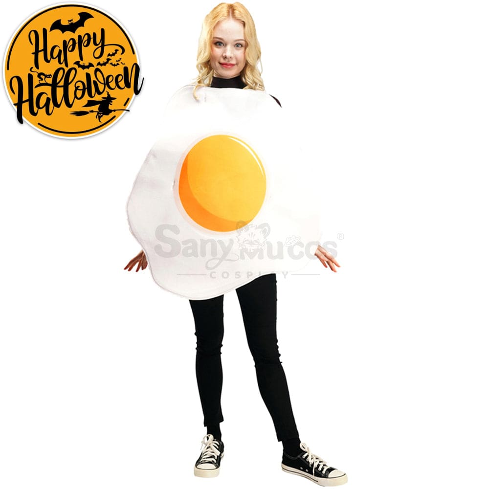 【In Stock】Carnival Cosplay Poached Egg Bacon Adult Men And Women Couples Funny Food Stage