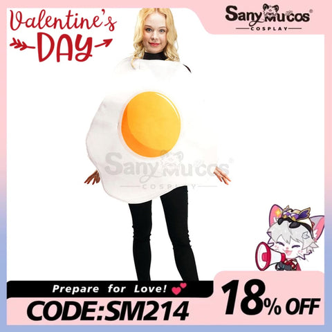 【In Stock】Carnival Cosplay Poached Egg Bacon Adult Men And Women Couples Funny Food Stage