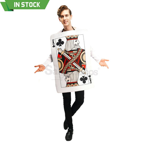【In Stock】Carnival Cosplay Poker Couple Queen Of Hearts King Clubs Funny Stage Performance