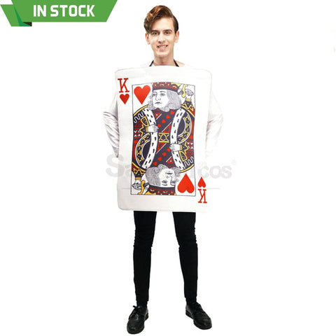 【In Stock】Carnival Cosplay Poker Couple Queen Of Hearts King Clubs Funny Stage Performance