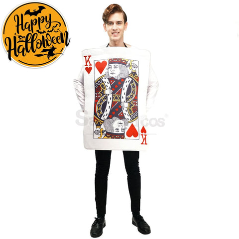【In Stock】Carnival Cosplay Poker Couple Queen Of Hearts King Clubs Funny Stage Performance