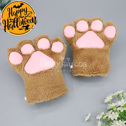 【In Stock】Cat Paw Gloves Cosplay Props Dark Tan Prop