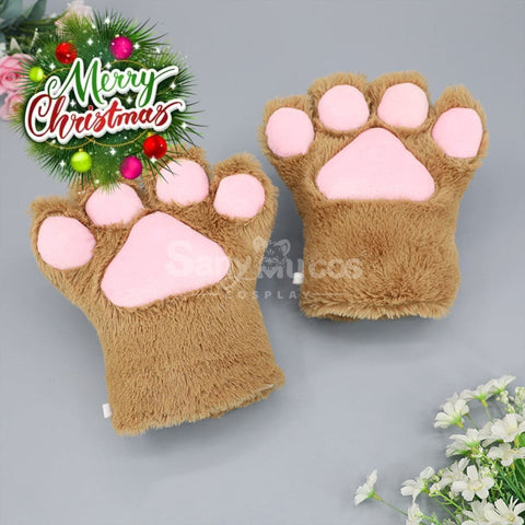 【In Stock】Cat Paw Gloves Cosplay Props Dark Tan Prop