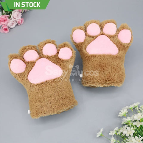 【In Stock】Cat Paw Gloves Cosplay Props Dark Tan Prop