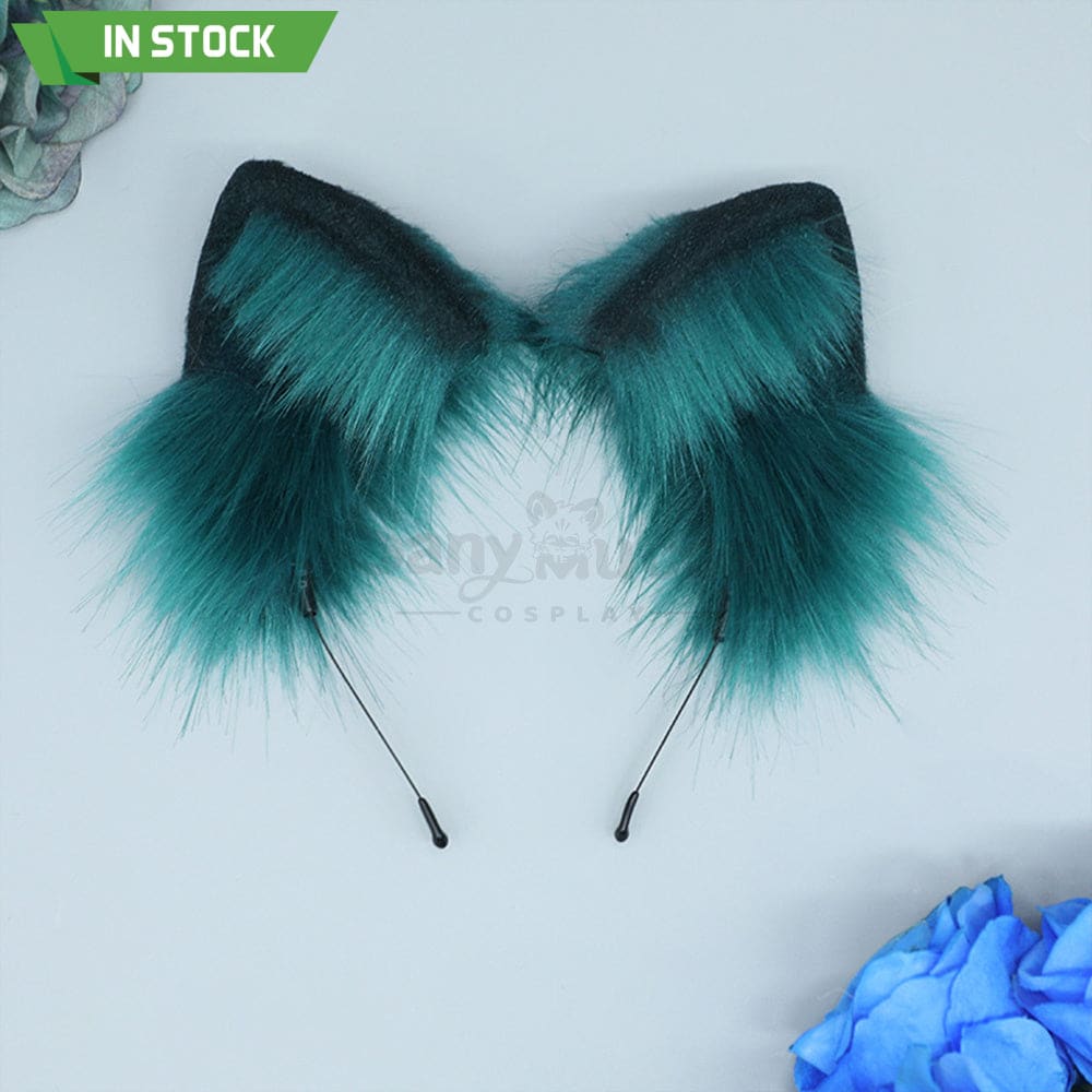 【In Stock】Cheshire Cat Ears & Tail Cosplay Props Dark Green Prop