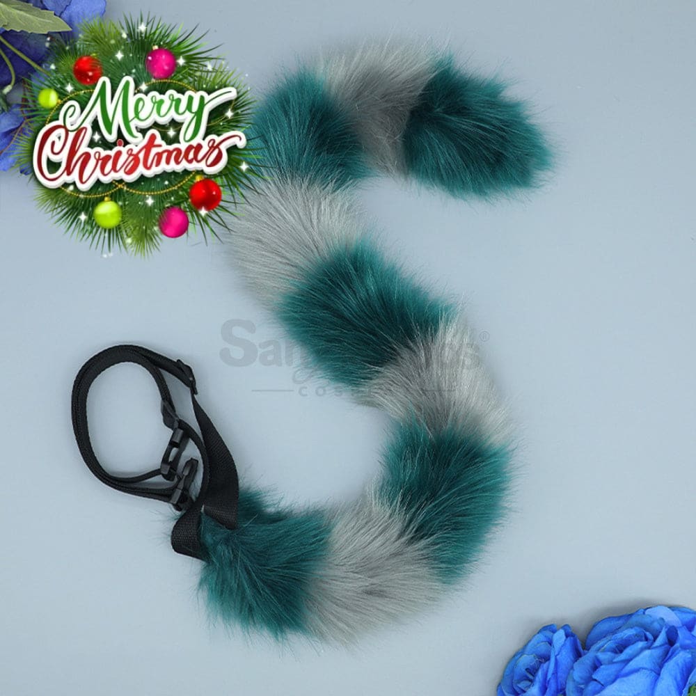 【In Stock】Cheshire Cat Ears & Tail Cosplay Props Dark Green Prop