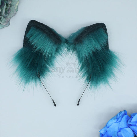 【In Stock】Cheshire Cat Ears & Tail Cosplay Props Dark Green Prop