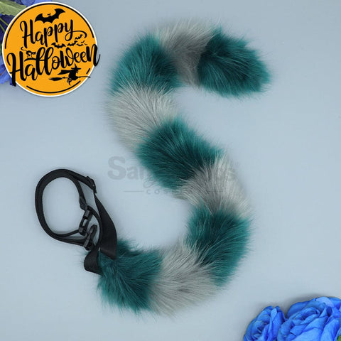 【In Stock】Cheshire Cat Ears & Tail Cosplay Props Dark Green Prop