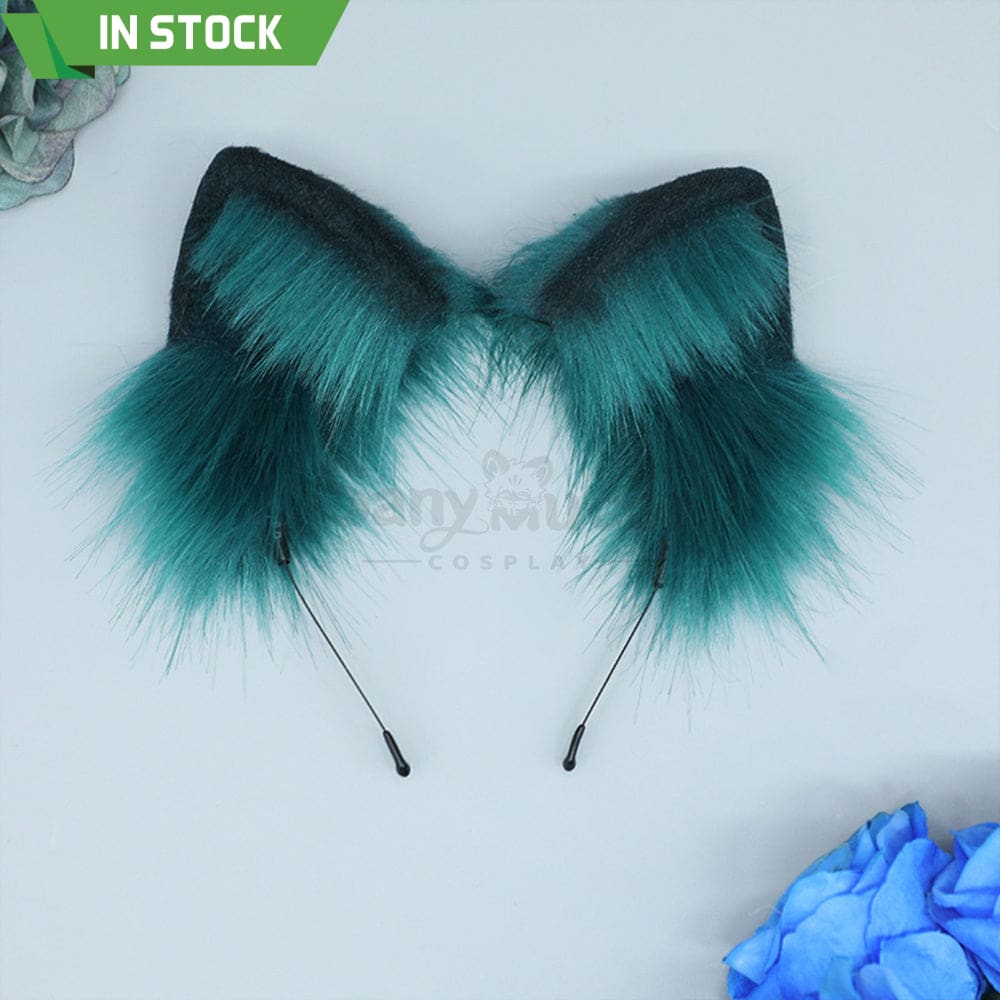 【In Stock】Cheshire Cat Ears & Tail Cosplay Props Dark Green Prop