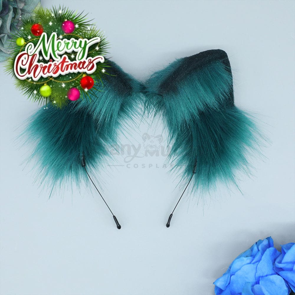 【In Stock】Cheshire Cat Ears & Tail Cosplay Props Dark Green Prop