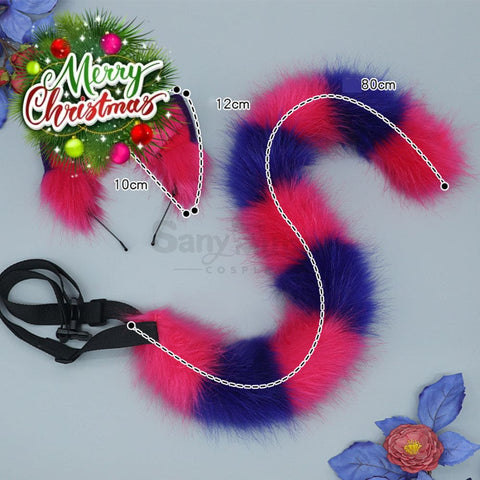 【In Stock】Cheshire Cat Ears & Tail Cosplay Props Prop