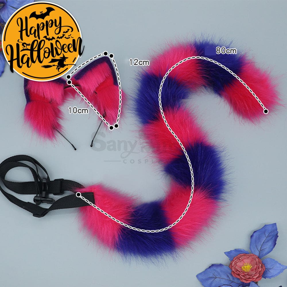 【In Stock】Cheshire Cat Ears & Tail Cosplay Props Prop