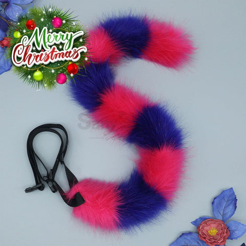 【In Stock】Cheshire Cat Ears & Tail Cosplay Props Rose Red Prop