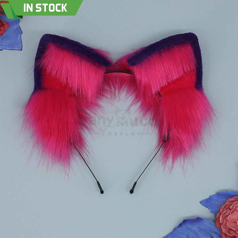 【In Stock】Cheshire Cat Ears & Tail Cosplay Props Rose Red Prop