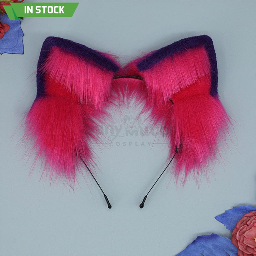 【In Stock】Cheshire Cat Ears & Tail Cosplay Props Rose Red Prop