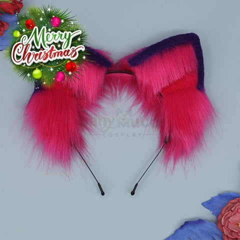 【In Stock】Cheshire Cat Ears & Tail Cosplay Props Rose Red Prop