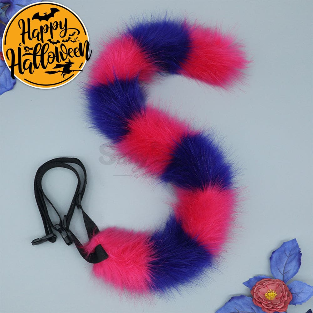 【In Stock】Cheshire Cat Ears & Tail Cosplay Props Rose Red Prop