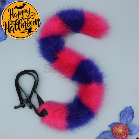 【In Stock】Cheshire Cat Ears & Tail Cosplay Props Rose Red Prop