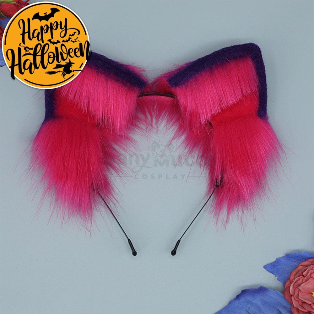 【In Stock】Cheshire Cat Ears & Tail Cosplay Props Rose Red Prop