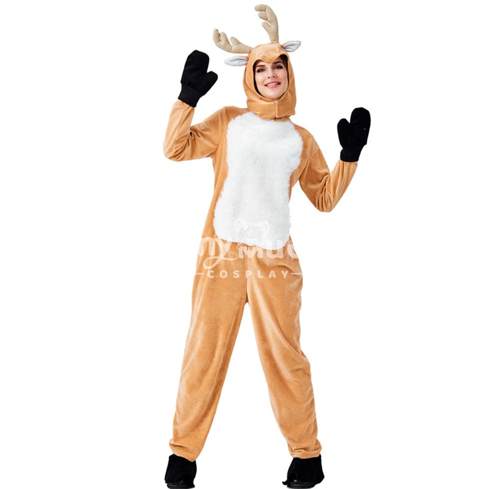 【In Stock】Christmas Cosplay Adult Size Christmas Reindeer Pajamas Costume First Edition Costumes