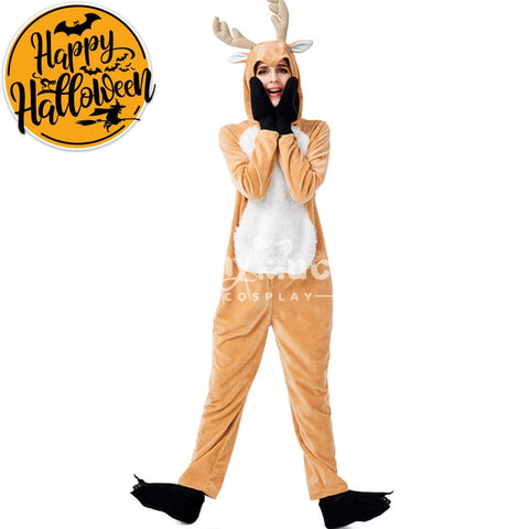 【In Stock】Christmas Cosplay Adult Size Christmas Reindeer Pajamas Costume First Edition Costumes