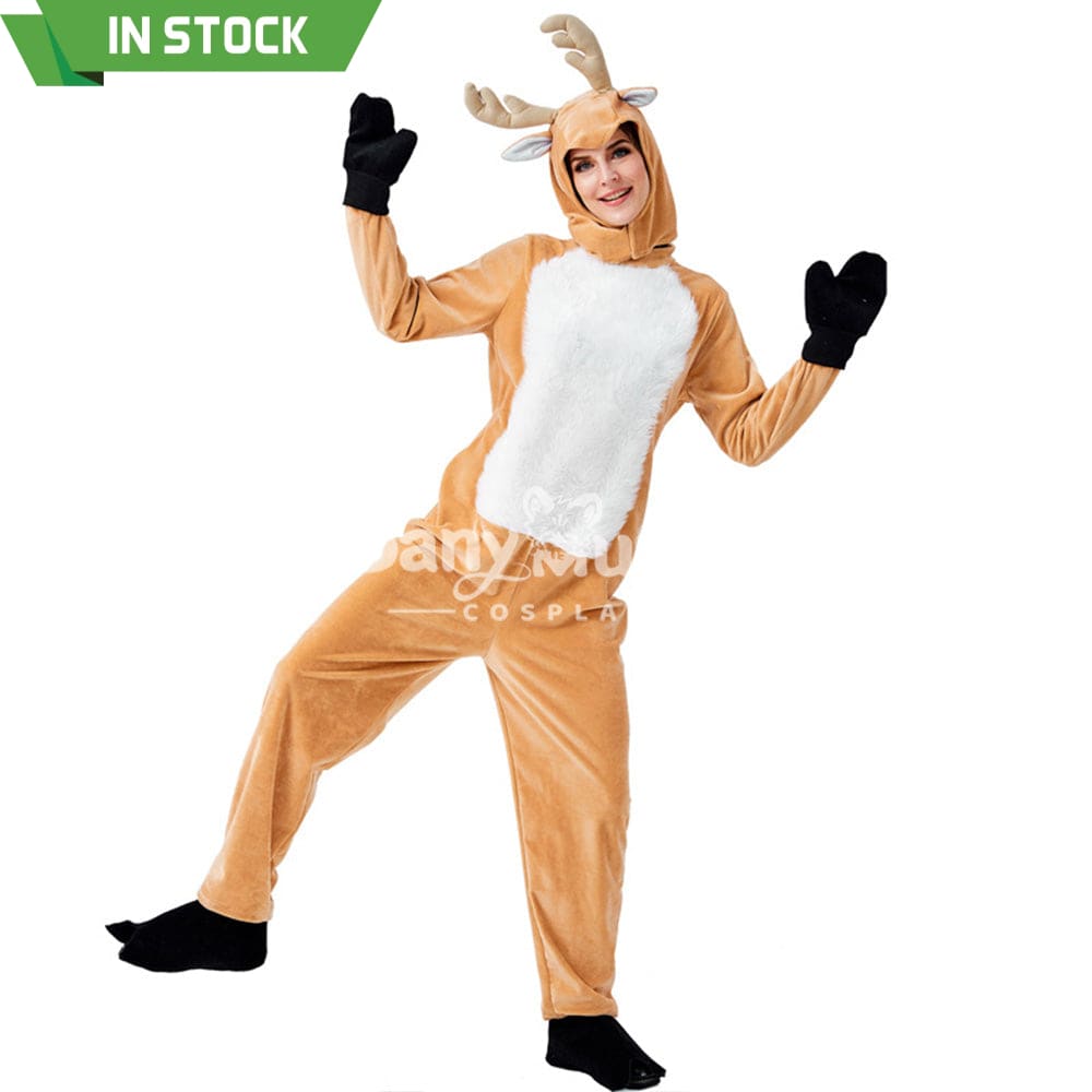 【In Stock】Christmas Cosplay Adult Size Christmas Reindeer Pajamas Costume First Edition Costumes