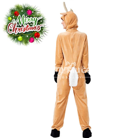 【In Stock】Christmas Cosplay Adult Size Christmas Reindeer Pajamas Costume First Edition Costumes