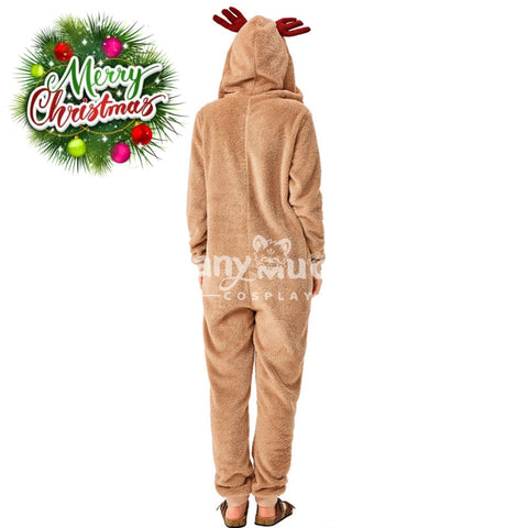 【In Stock】Christmas Cosplay Adult Size Christmas Reindeer Pajamas Costume Second Edition Costumes