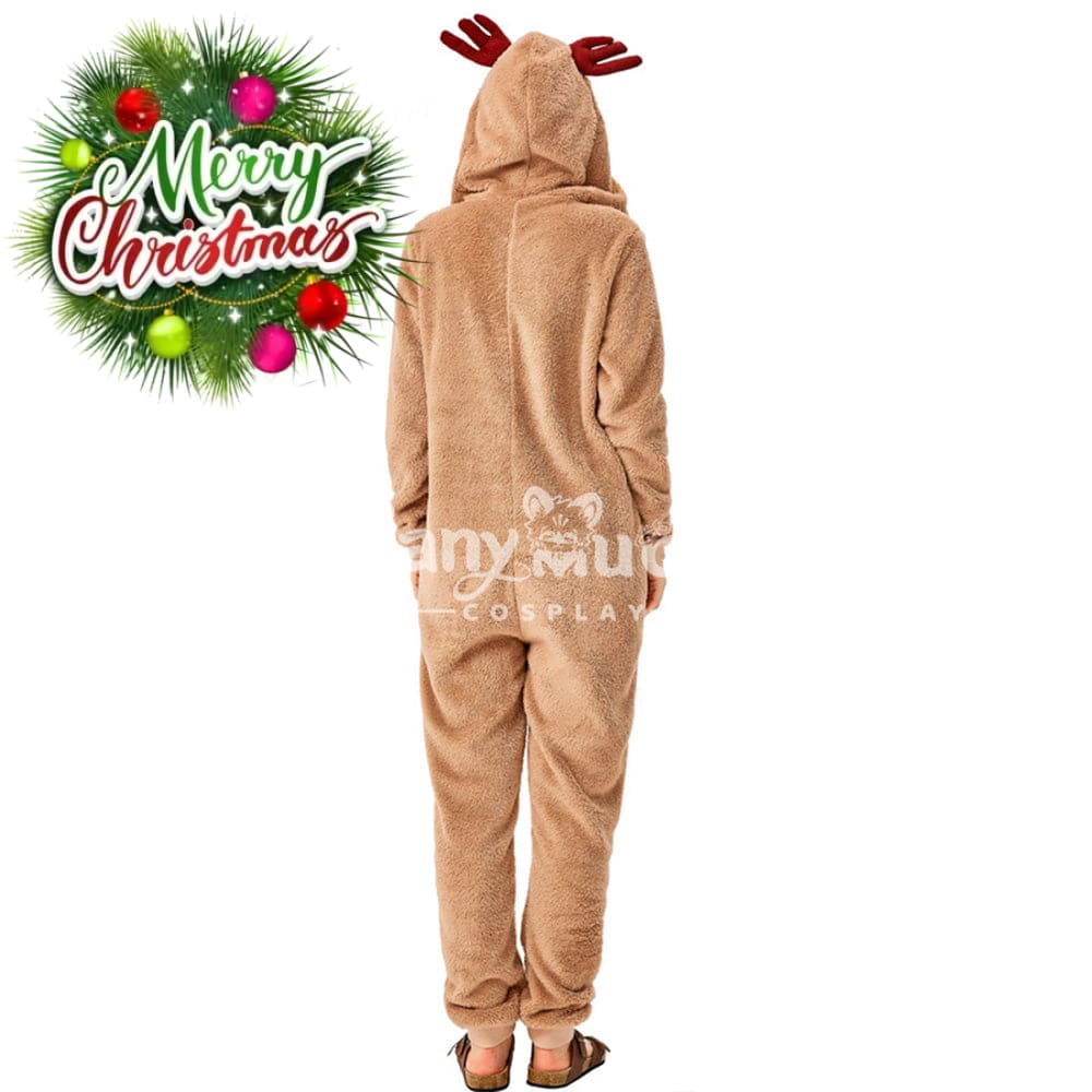 【In Stock】Christmas Cosplay Adult Size Christmas Reindeer Pajamas Costume Second Edition Costumes