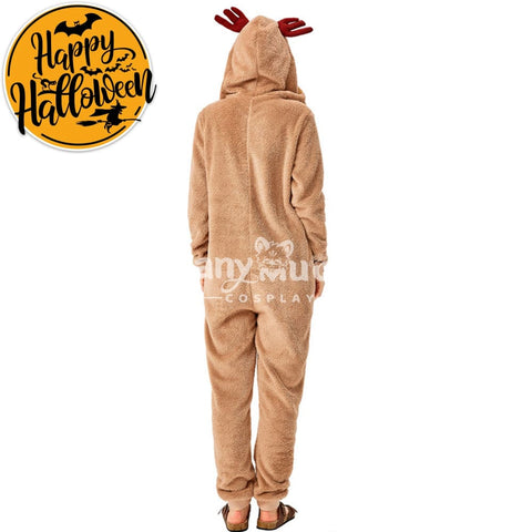 【In Stock】Christmas Cosplay Adult Size Christmas Reindeer Pajamas Costume Second Edition Costumes