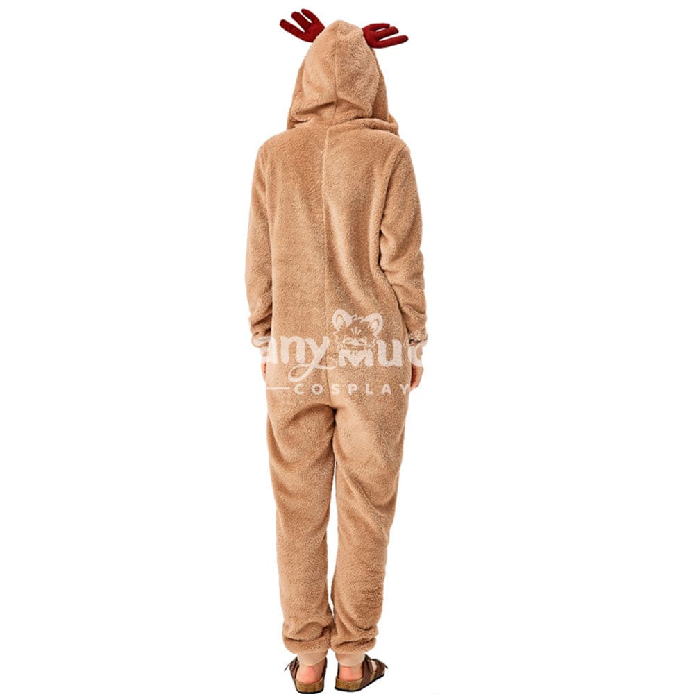 【In Stock】Christmas Cosplay Adult Size Christmas Reindeer Pajamas Costume Second Edition Costumes